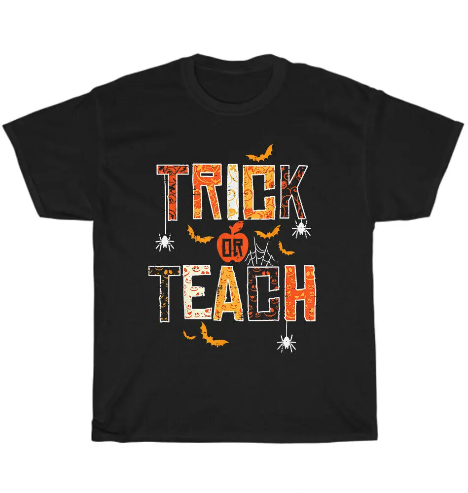 Trick Or Teach Retro Halloween Costume Teacher T-Shirt Unisex Funny Tee Gift NEWUnisex Summer Cotton Luxury Brand Super SizeAnim