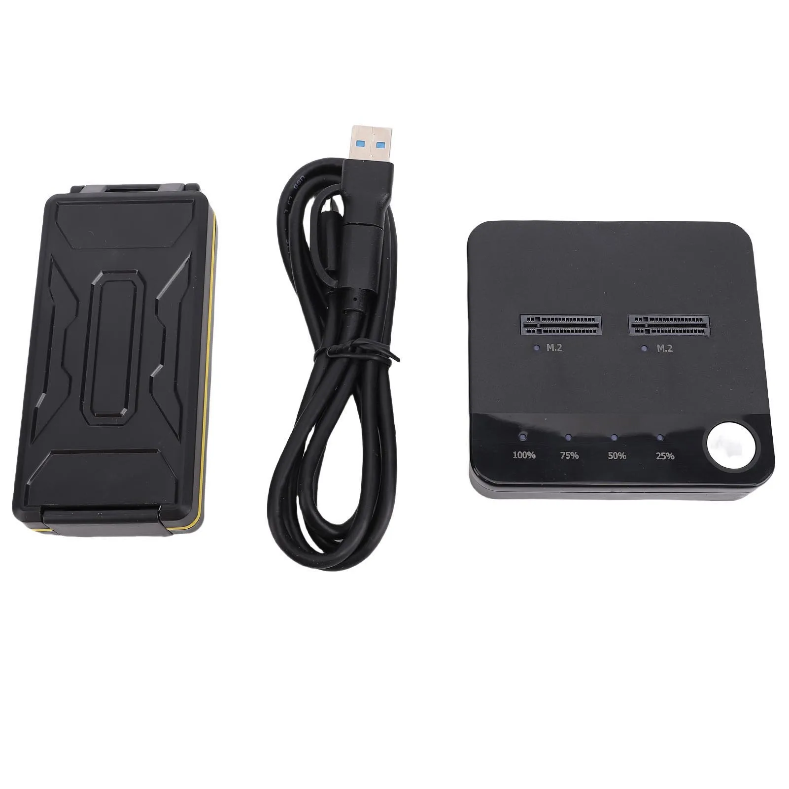 

M.2 Hard Drive Duplicator SATA to NVMe Cloner Dock Station Dual SSD Enclosure Support Offline Cloning UASP and Trim