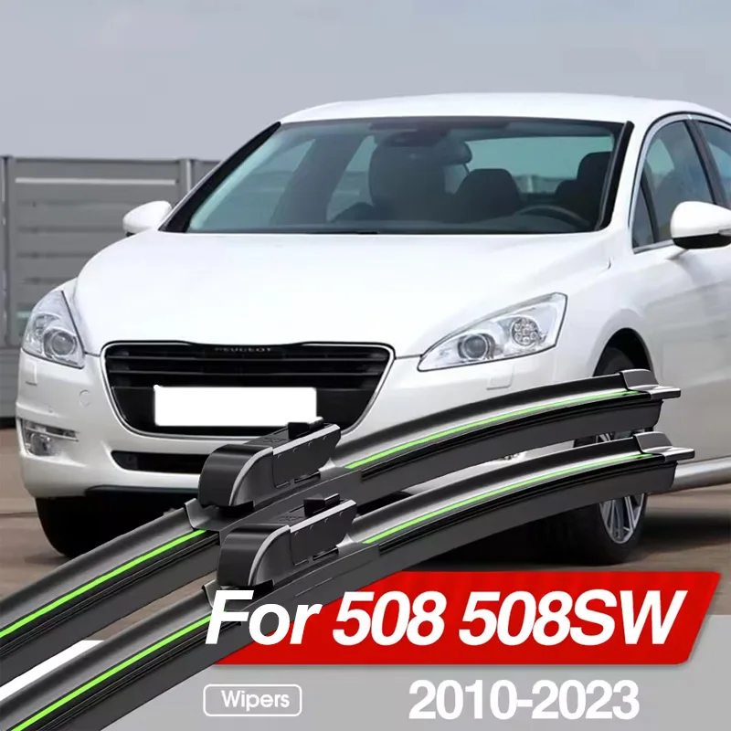 For Peugeot 508 508SW 2010-2023 Front Windshield Wiper Blades 2pcs Windscreen Window Accessories 2011 2012 2014 2018 2019 2021