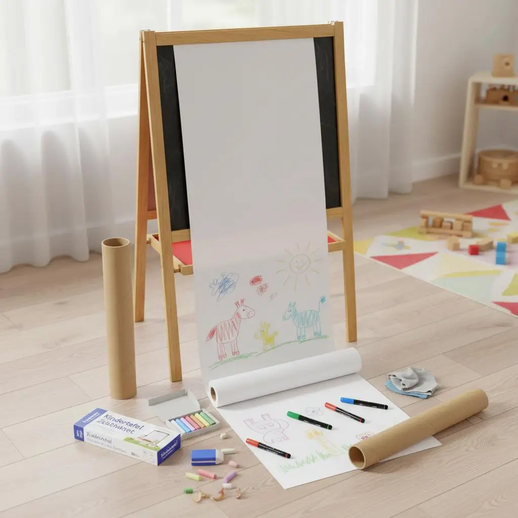 

Набор аксессуаров для мольберта, 32 предмета: детский художественный набор для рисования, включающий мелки, маркеры для сухого стирания и рулоны бумаги, комплект принадлежностей для творчества