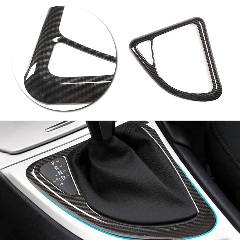 

For BMW 1 Series E81 2007 2008 2009 2010 2011 Car Carbon Texture Interior Center Control Gear Shift Panel Frame Cover Trim