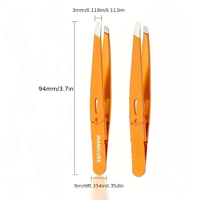 1pc pinça de sobrancelha colorido beleza do cabelo extrator de cabelo fino aço inoxidável inclinado clipes de sobrancelha remoção ferramentas de maqui