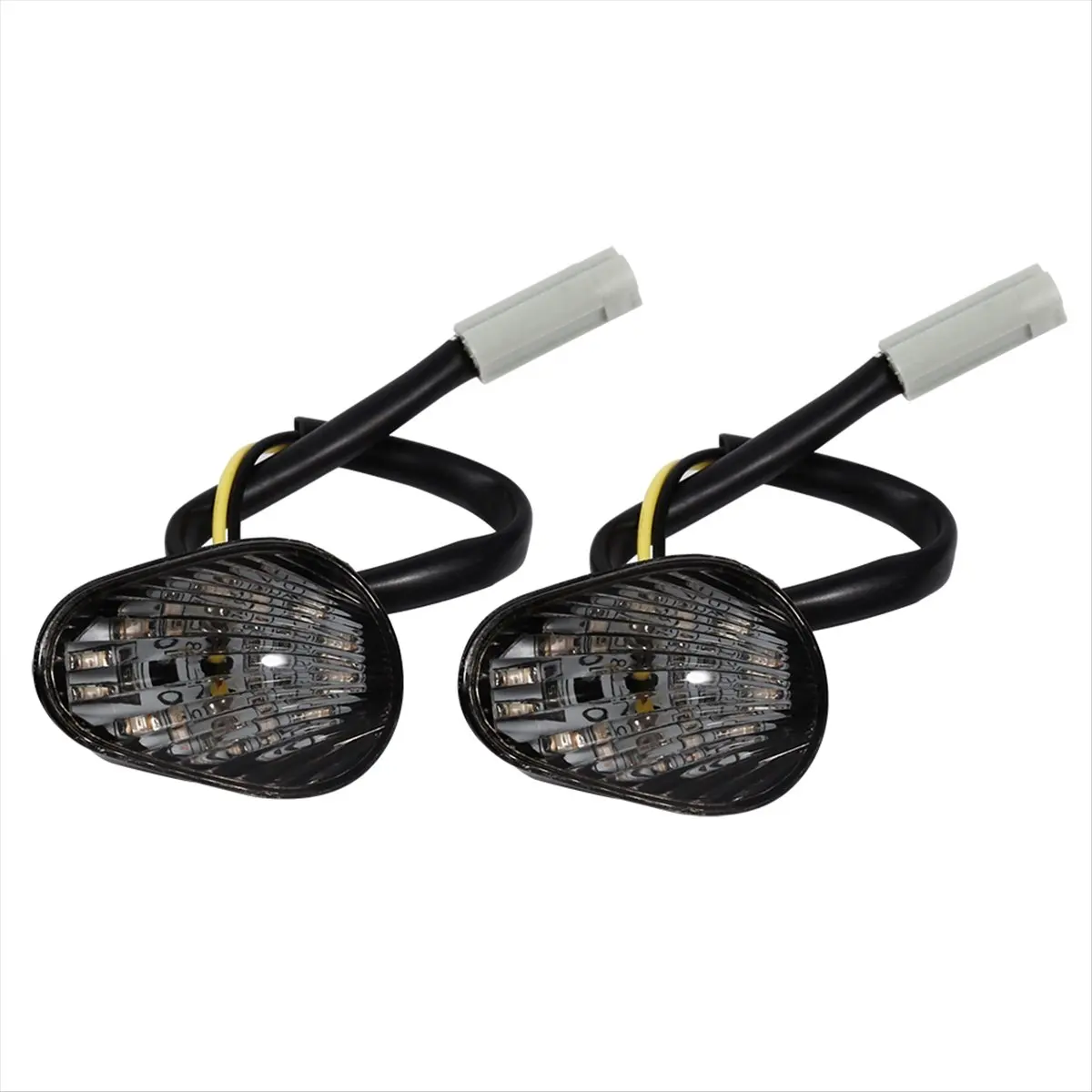 【~ NEW A03R】1 Pair Amber LED Turn Signal Light Indicator Lamp Flush Mount for YZF R1 R6 R6S Smoke