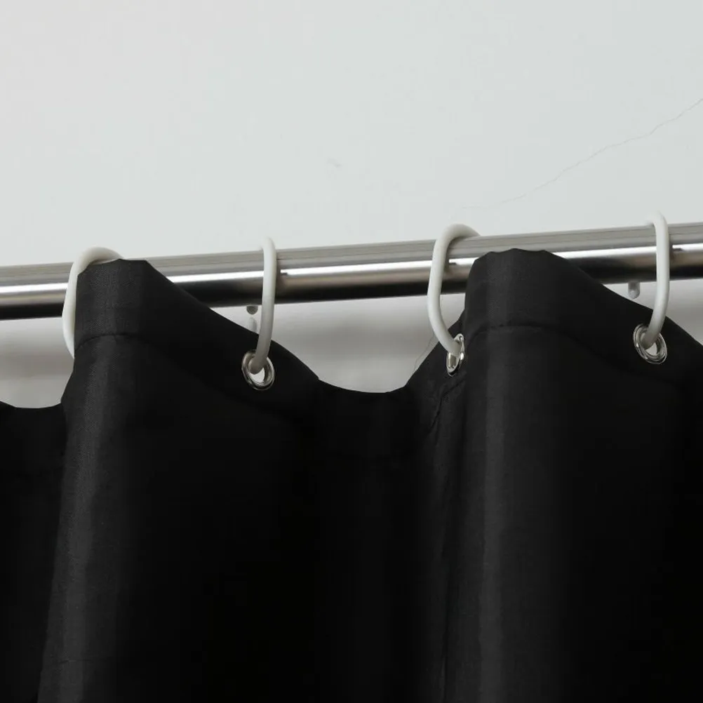 

1Pcs Black Shower Curtain 120x180cm Premium Polyester Waterproof Rustproof Grommets Mildew Resistant Colorfast Bathroom Curtain