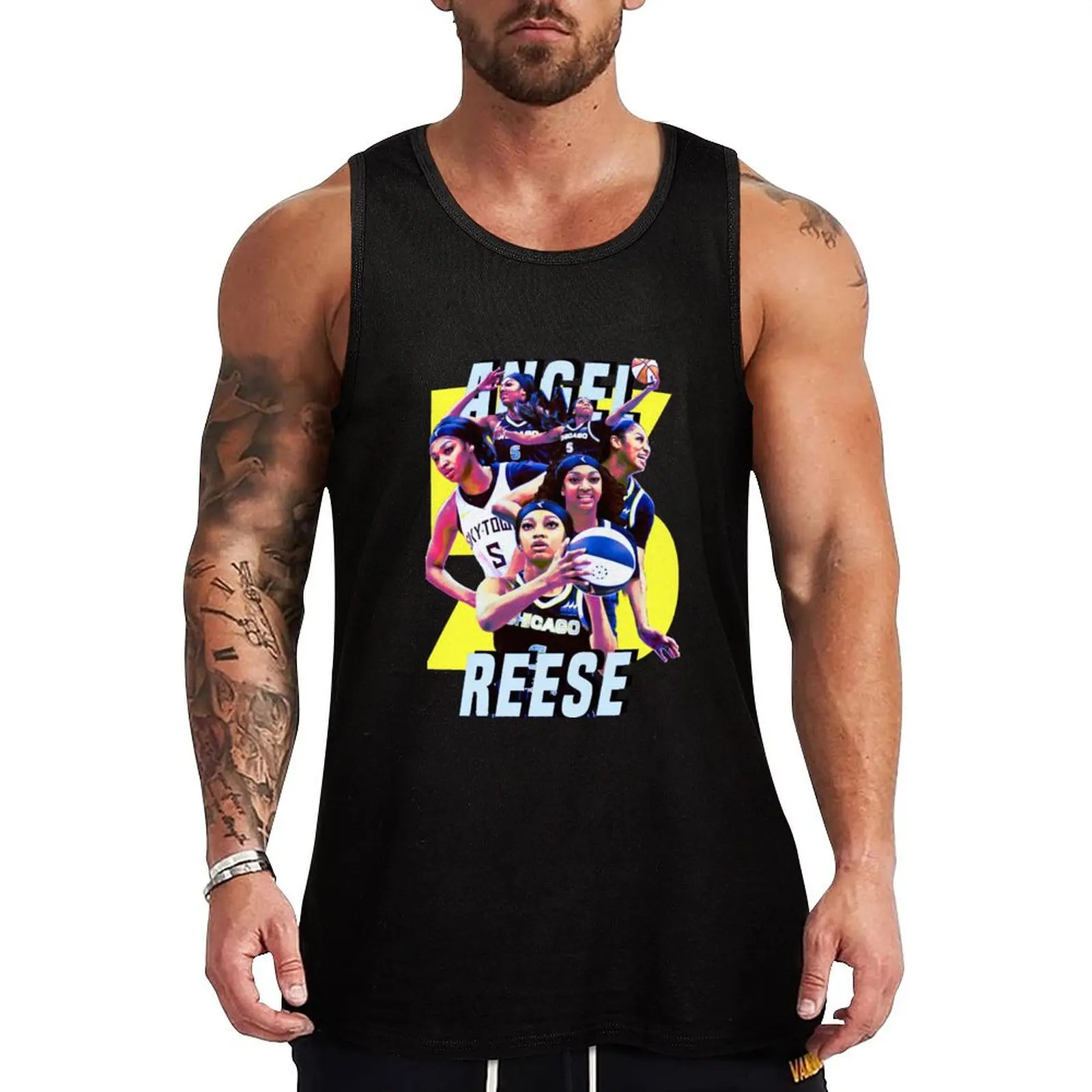 

Angel Reese Tank Top Man gym clothes sleeveless vest men quick-drying t-shirt clothes for men