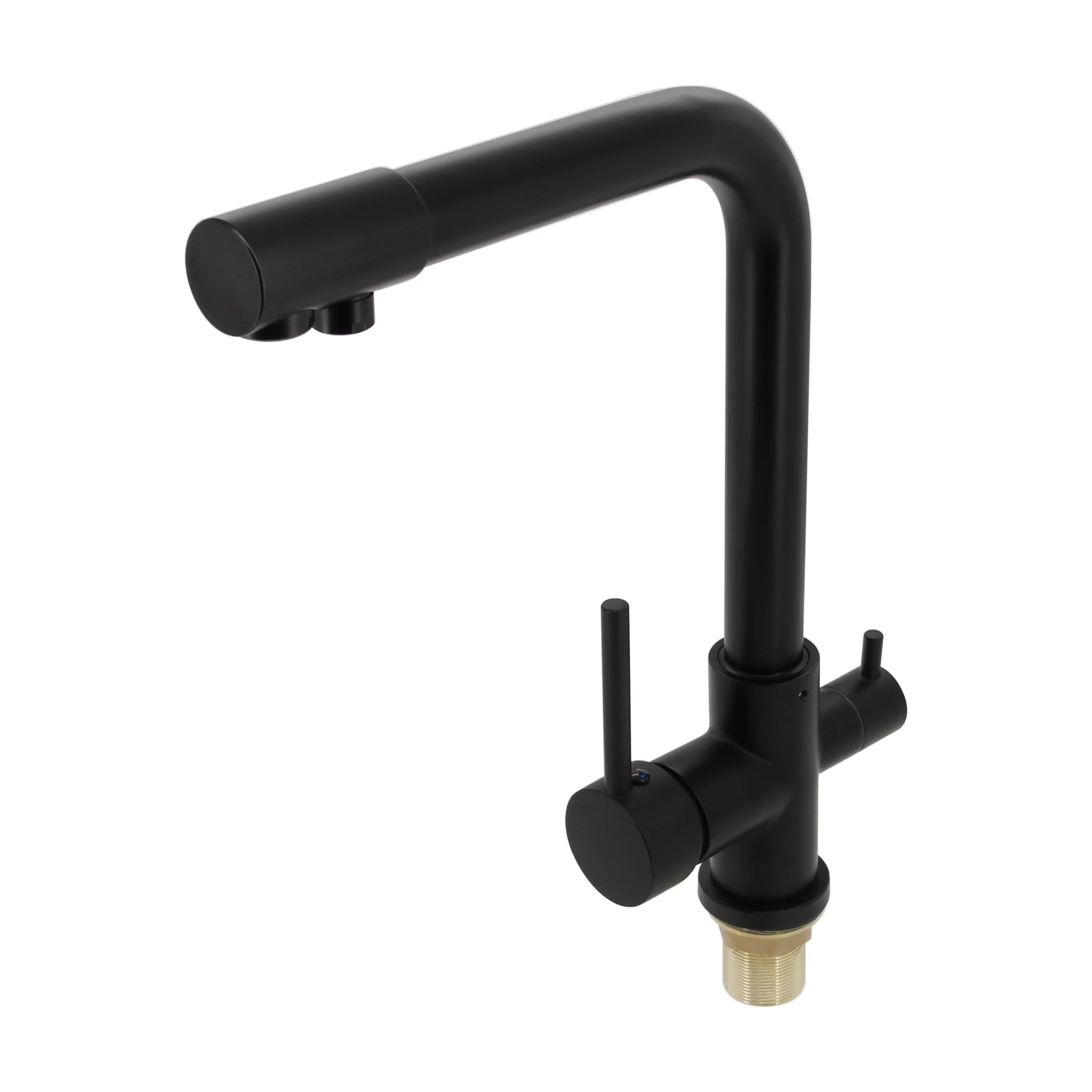 

Thermostatic Mixer Lever Kitchen Mixer Matte Black Finishes Kitchen Faucet Easy Install For Sink