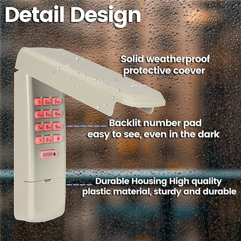3CGRO-Keyless Entry Garage Door Opener 877MAX Wireless Keypad Remote Control 10PCS Garage Door Remote Control Keypad