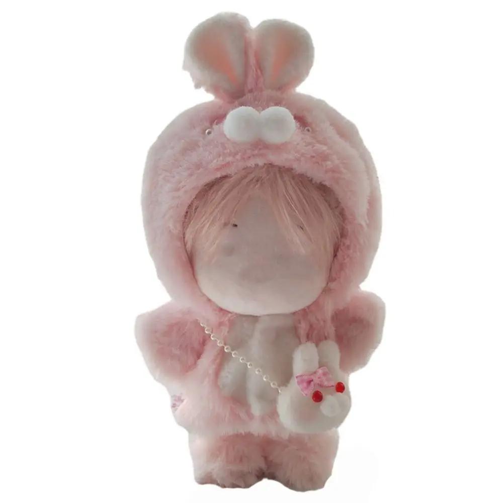 

20cm Changing Dressing Game Cotton Stuffed Cartoon Animal Jumpsuit Doll Plush Clothes Dinosaur Rabbit Toys Accessories
