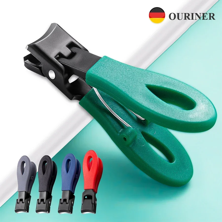 

Машинка для стрижки ногтей Ouriner из нержавеющей стали, портативные ультра-острые щипчики с широкими губками, защита от брызг, для мужчин и женщин