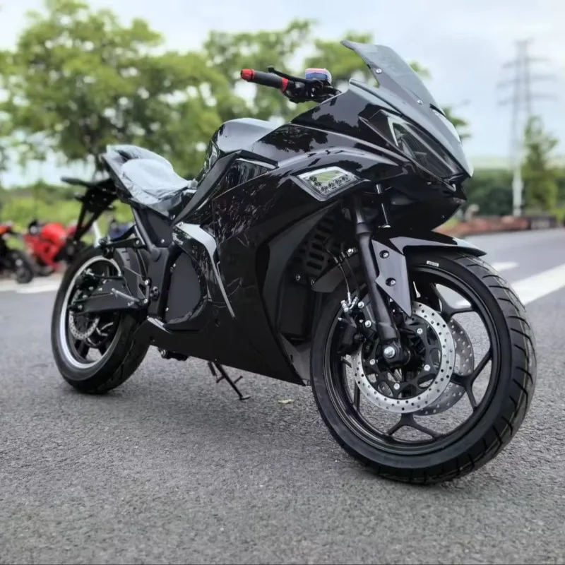 Xiangyin Factory دراجة نارية كهربائية مخصصة 200 كم/ساعة دراجات رياضية عالية الأداء مع محرك 12000 وات ونموذج جهد 72 فولت V6