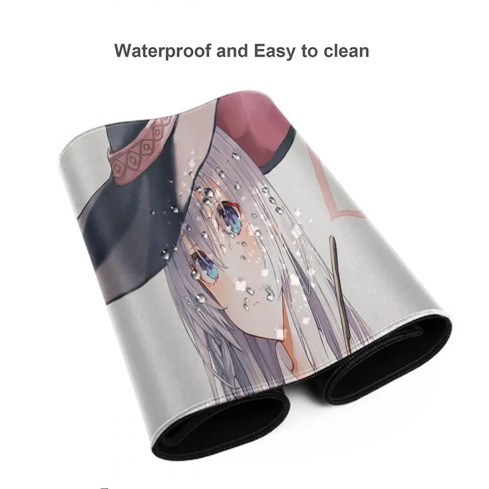 Wandering Witch The Journey Of Elaina Anime Mousepad Large Gaming Mouse Pad Lock Edge Thickened Computer Keyboard Table Desk Mat