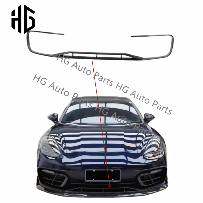 

Modified 971 PKStyle Front Car Grills Bumpers Lips Body Parts For Porsche Panamera 971 Carbon Fiber Front Splitter Lid Spoilers