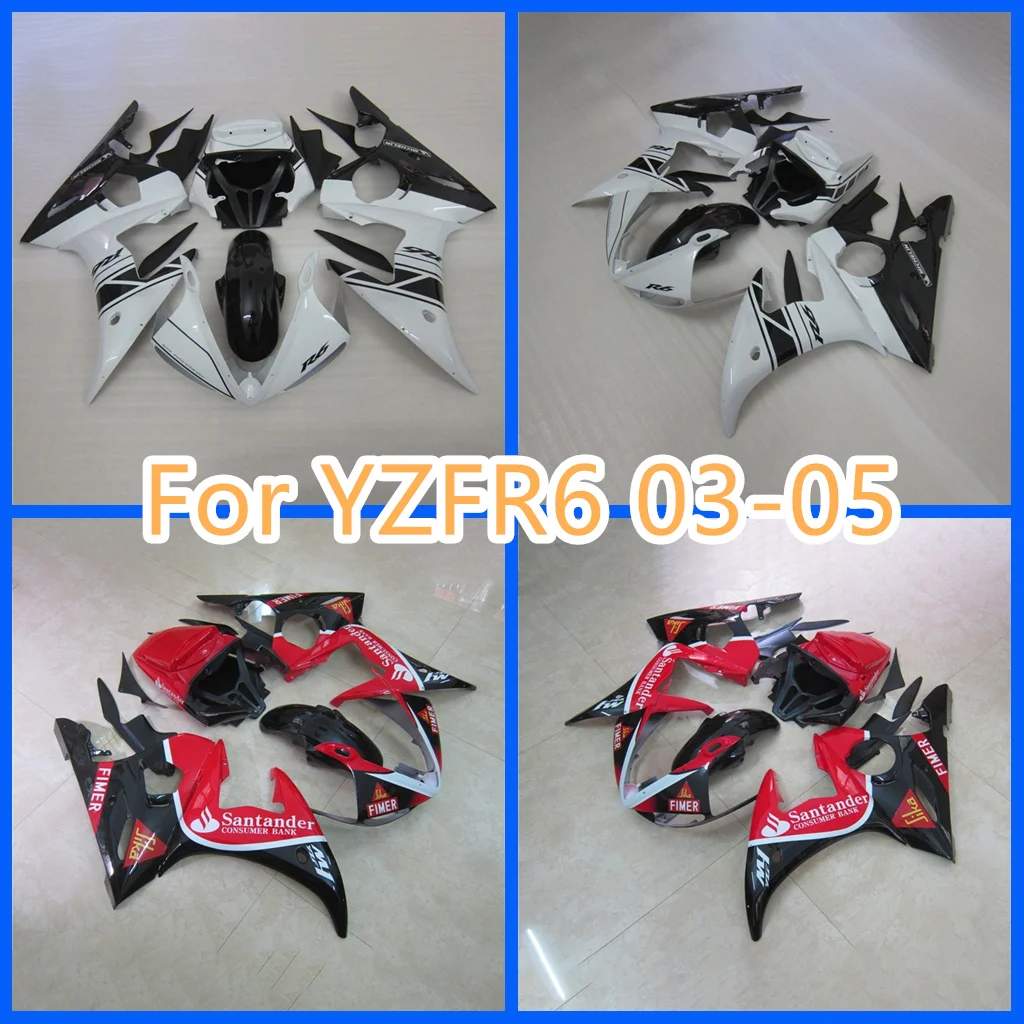 

100% Fit Motorcycle Fairing Set for 2003 2004 2005 Yamaha YZF-R6 YZF600 600CC 03 04 05 YZFR6 Sportbike Road Racing Bodywork
