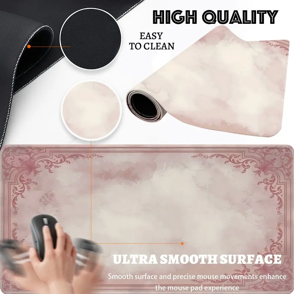 Macaron kleur ontwerp muismat rubber antislip computer desktop pads dik toetsenbord PC accessoires anime thema roze