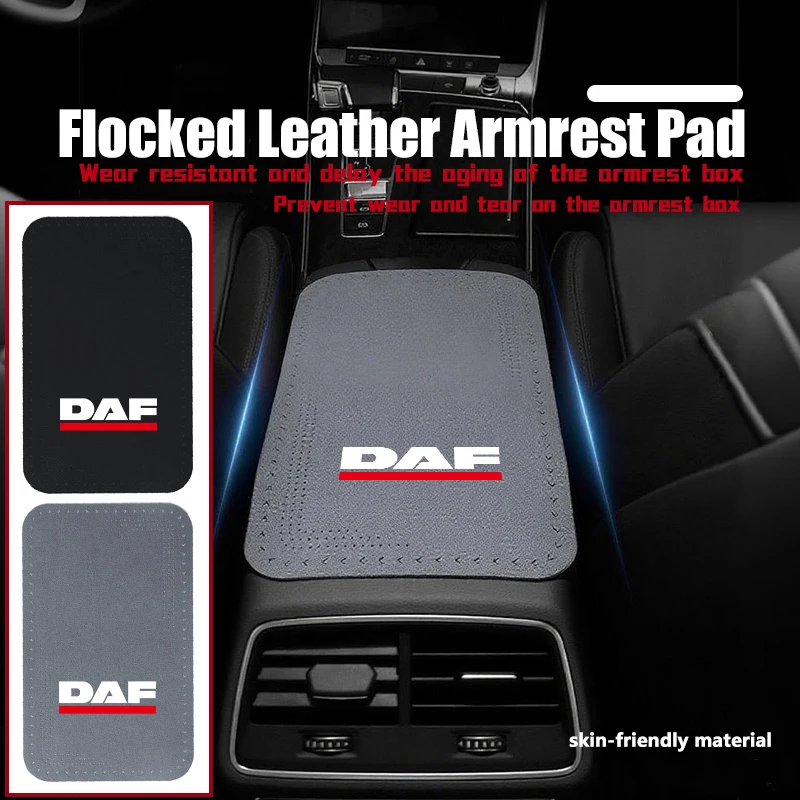 Universal Armrest Pad Car Seat Center Console Arm Rest Mat For DAF XF 95 105 CF LF VAN