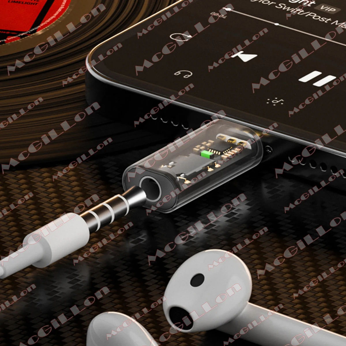 

DAC USB Type C To 3.5MM Headphone Adapter USB C Male to 3.5 Jack Audio Converter for iPhone 16 Samsung Support Voice Call U Disk