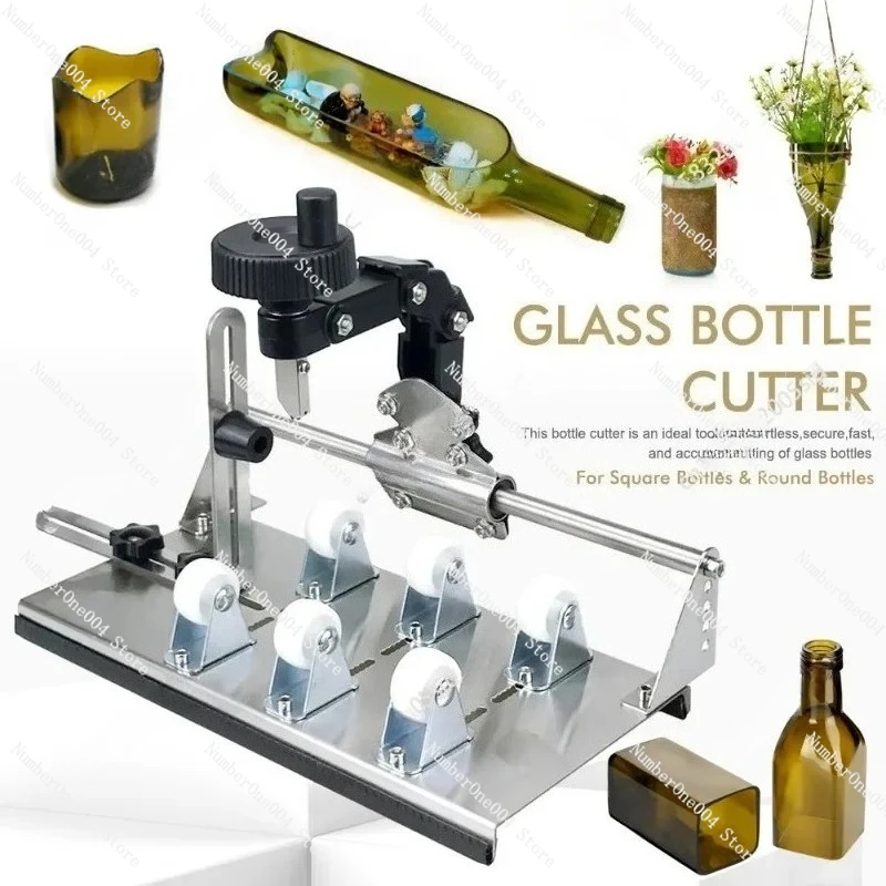 Glass Bottle Cutter DIY Glass Cutting Tool for Square Round Bottle and Bottlenecks Professional Beer Glass Cutting Bottle Holder