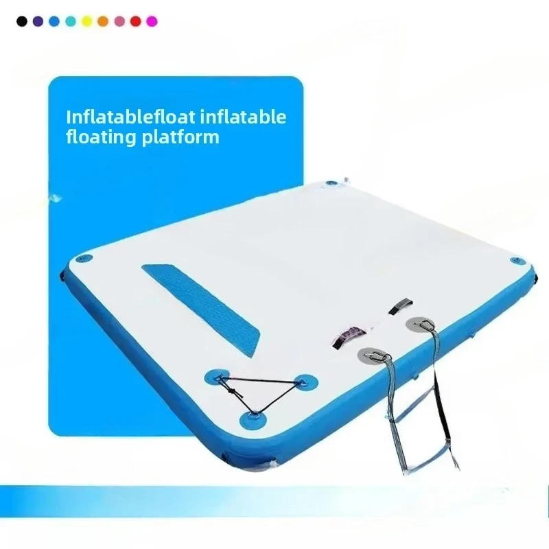 Inflatable Floating Fishing Platform Portable Stable Floating Row Bed for Lake River Outdoor Water Sports