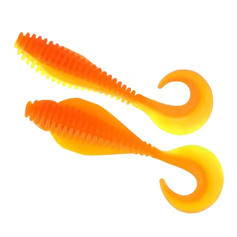 WEIHE 5 Stück weicher Kunststoff-Angelköder, 6 cm, 8 cm, 10 cm, künstlicher Wurmköder für Süßwasser, Salzwasser, schwimmende Forellenköder aus PVC