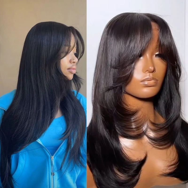 

7x5 Human Hair Wavy Wig Raw Indian Lace Front Transparent HD Frontal Lace Wig Human Hair Wig