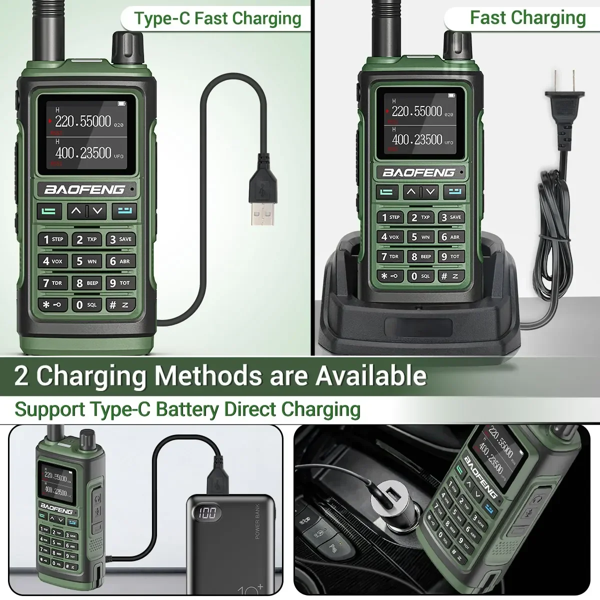 Baofeng UV 17 Pro Wireless Copy Frequency Walkie Talkie 16 KM Long Range Flashlight Type-C Charger Ham Radio UV 17 Pro L K5 5R