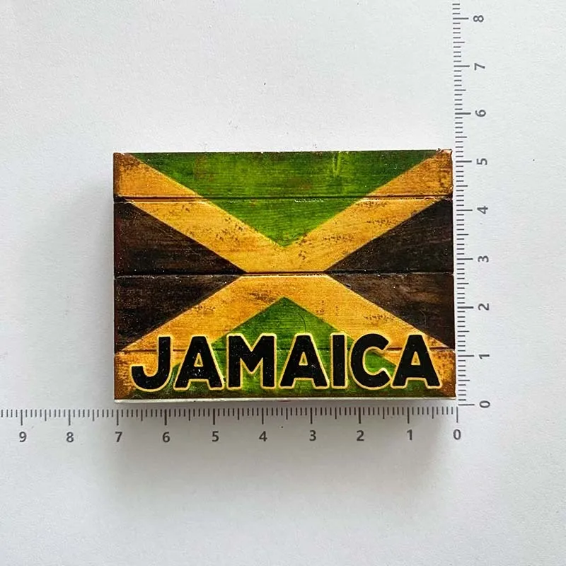 Jamaica 3D Resin Fridge Magnets - Vintage Decorative Fridge Stickers for Room & Home Decor, Cute & Fun Refrigerator Magnets