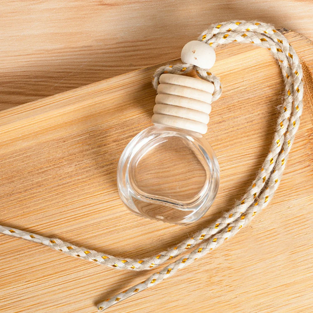 

8Pcs Mini Perfume Bottles Empty Glass Car Fragrance Diffusers with Pendant Design for Room Office Purifying Decor