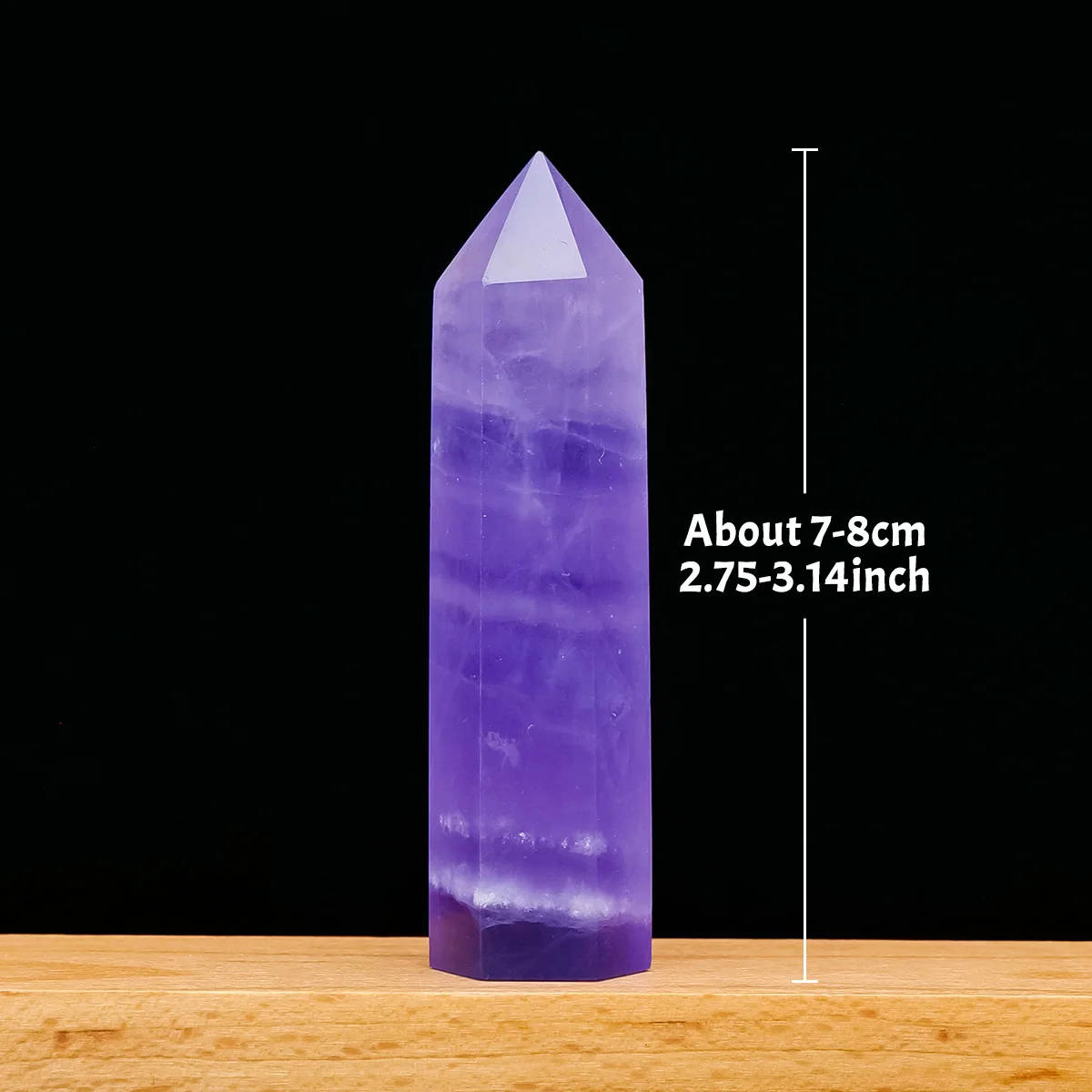 1 pc Natural Purple Fluorite Single-Pointed Crystal Ornament, Hand-Polished Home Decor, Feng Shui Ornament, Holiday Gift