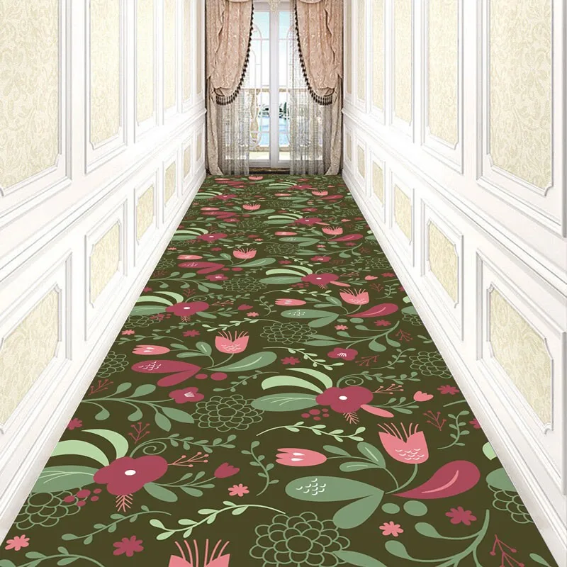 Reese Spring And Summer Wildflowers Veranda Lobby Long Carpets Living Room Porch Room Rugs Stairway Hallway Corridor Aisle Hotel