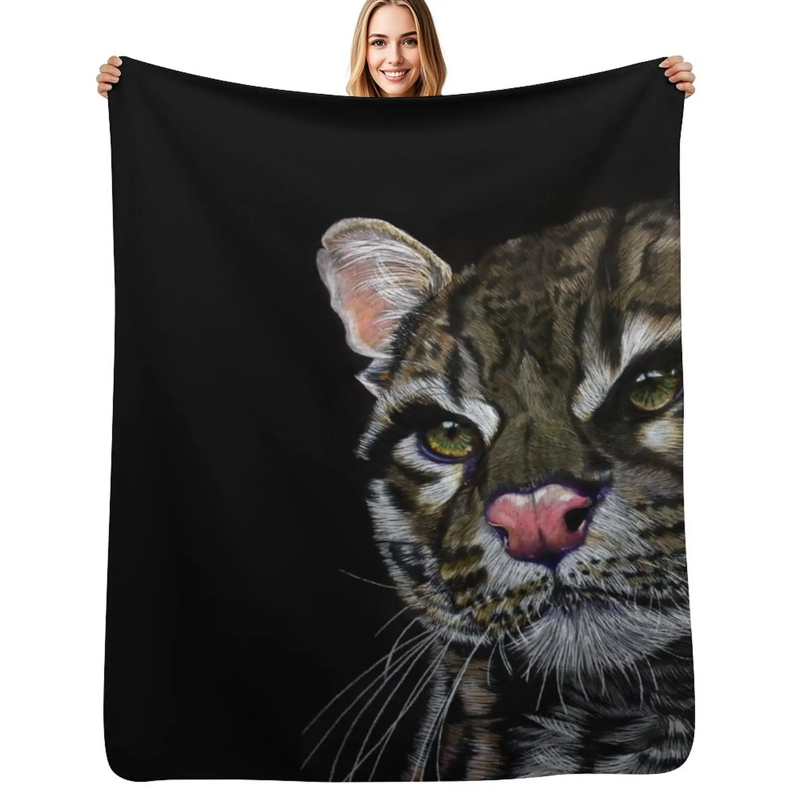 

Ocelot Throw Blanket Warm Cozy Throw Blanket for Living Room Couch