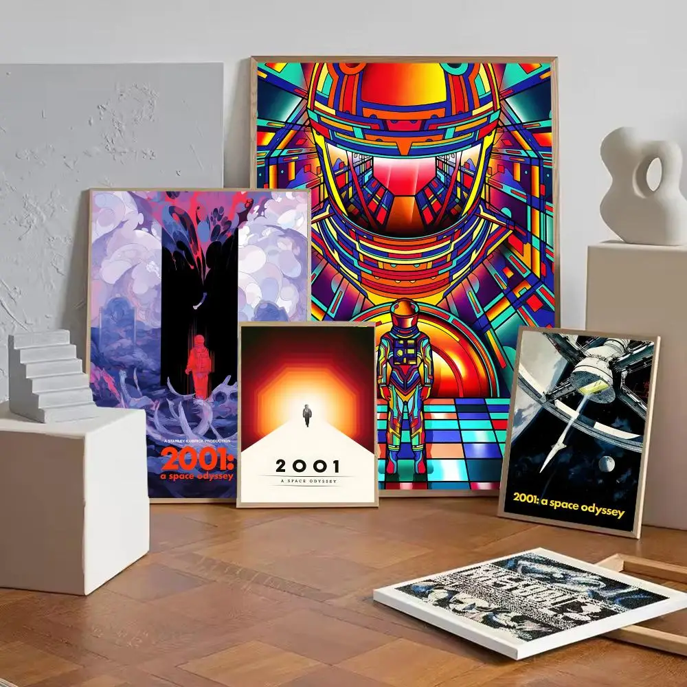 Movie 2001 A S-Space Odyssey Poster Decorative Wall Art Stickers Mural Photo Print for Home Living Room Hallway Decor