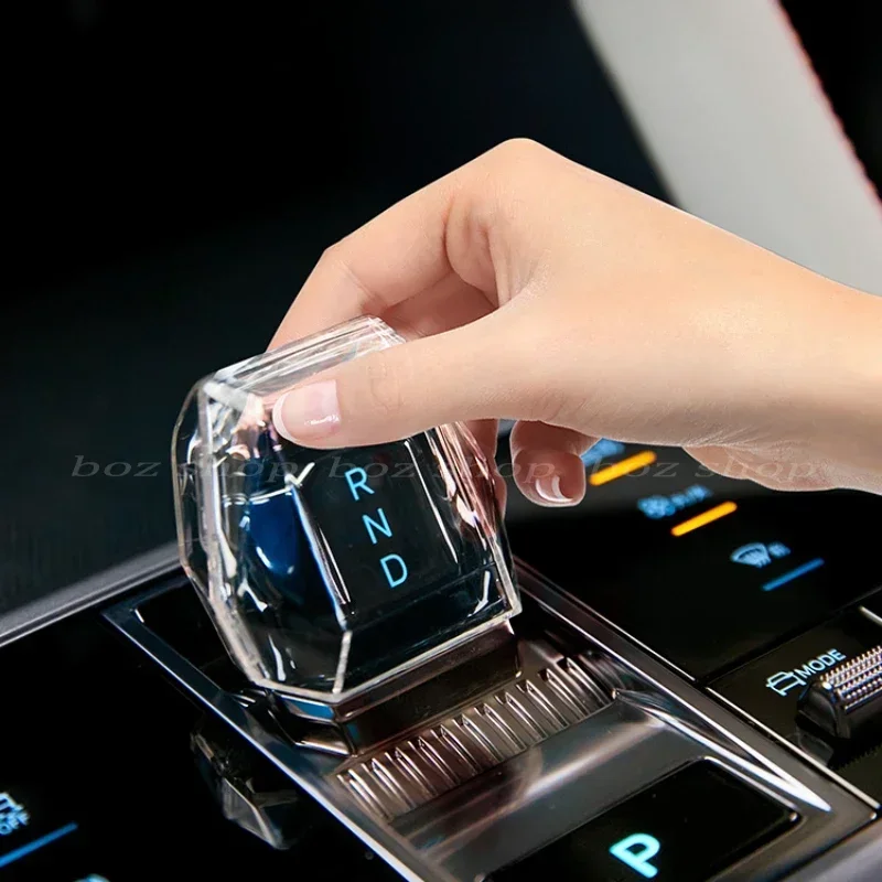 For BYD Seal DMI/EV/2024 Song PLUS/Sea Lion 07 Car Handle Protective Cover Case Gear Transparent Gear Handle Head Accessories