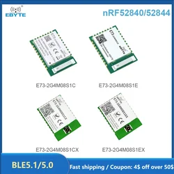 2PCS nRF52840/nRF52833 BLE5.1/5.0 Wireless Module EBYTE E73 Series BLE Mesh Low Power Consumption Small Size SMD BLE Module