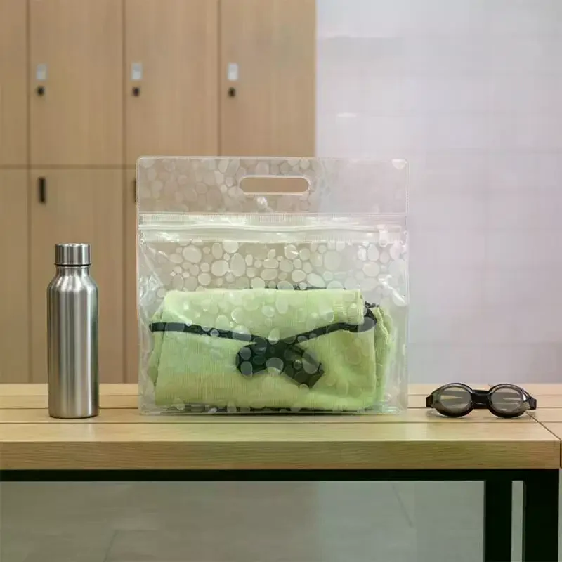 Portable EVA Waterproof Zipper Organizer Bag Wet Dry Separation For Swimming Beach Toiletry Makeup Storage