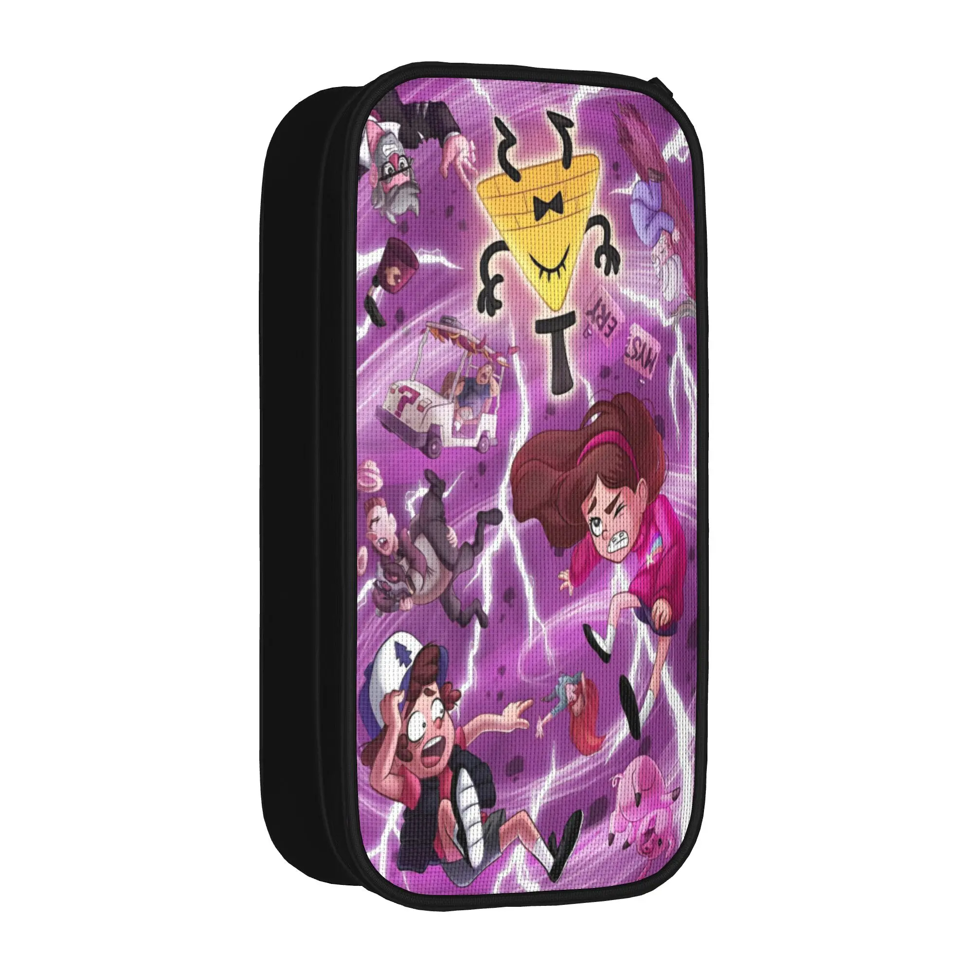 G-Gravity Falls Pencil Case  College Pencil Box Kids Canvas Retro Back To School Pencil Cases Design Stationery Organizer