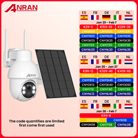 ANRAN 5MP Battery Camera With Solar Panel 2.4G WIFI Solar Security Camera Support Alexa PIR Human Detect Full Color Night Vision