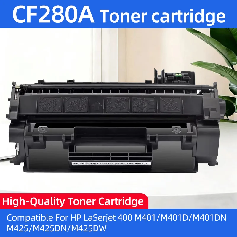 

1PCS Compatible HP 80A 280A Toner Cartridge for CF280A for HP LaserJet Pro 400 M401A M401D M401N M401DNE M425DN M425DW Printer