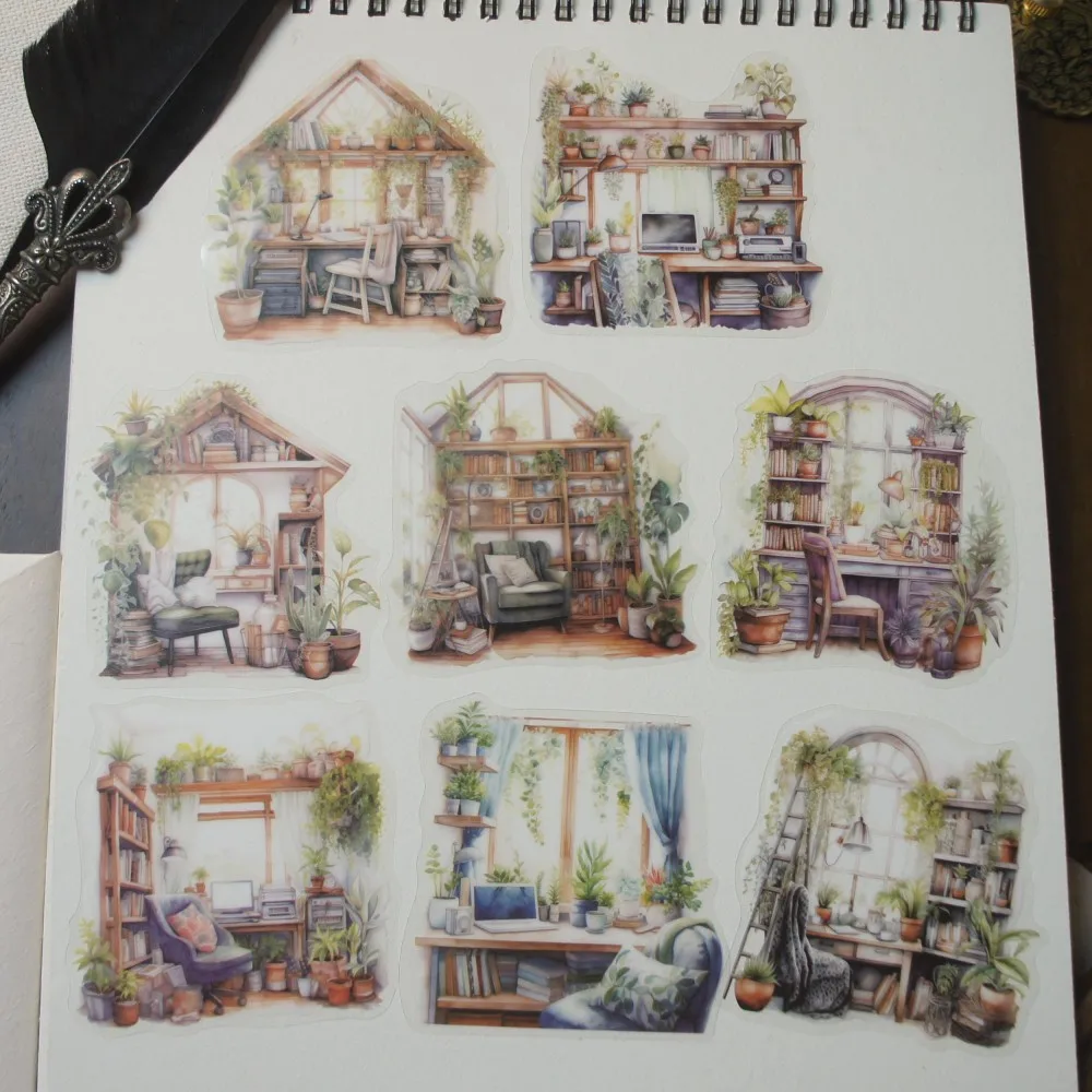 

18pcs Warm and Comfortable Home PVC Sticker Scrapbooking DIY Gift Packing Label Decoration Tag