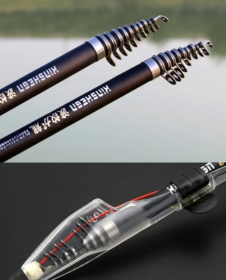 Telescopic Portable Rotary Rocky Fishing as2.7M,3.6M,4.5M,5.4M,6.3M Fishing Rod Travel Sea Boat Rock Fishing Rod Carp Rod