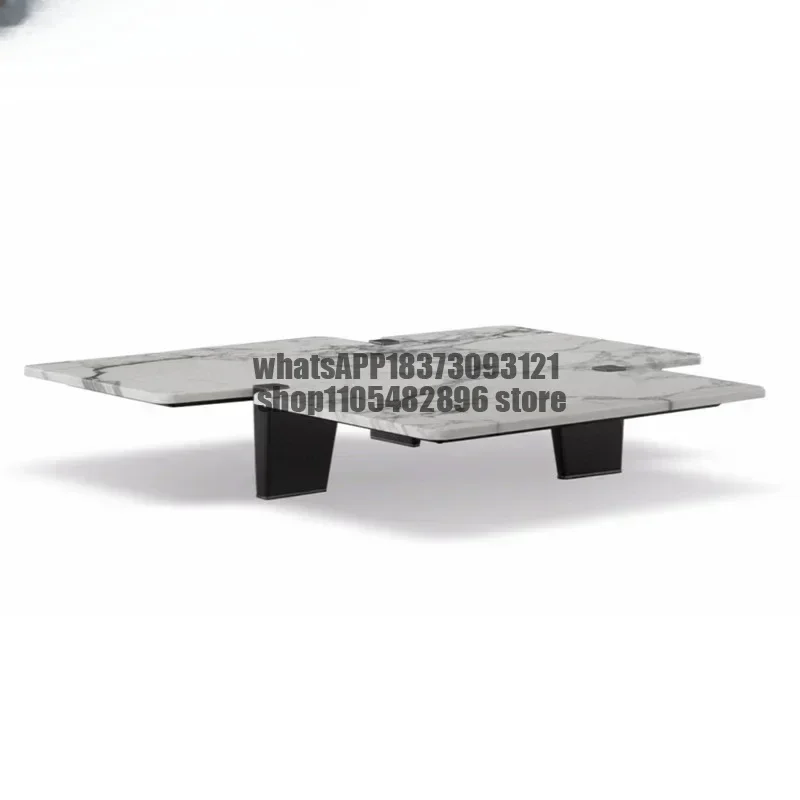 Light luxury marble coffee table living room design simple modern creative special-shaped coffee table