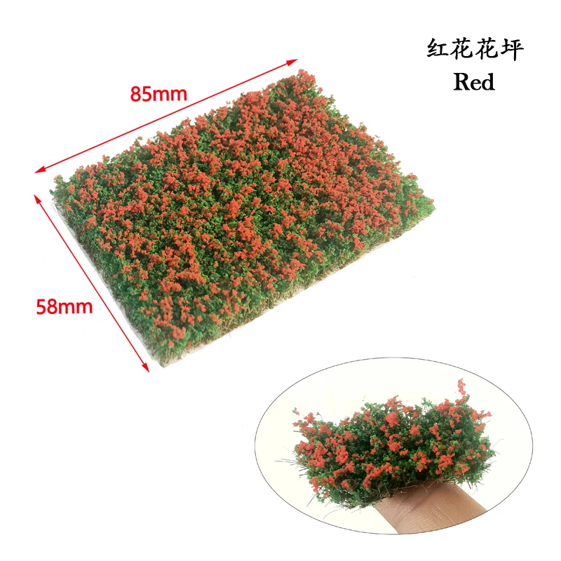 5*8cm/box Miniature simulation grass turf model flower lawn building house outdoor decoration scenery train railway layout