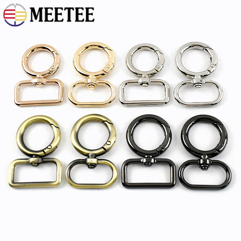 

2/5/10Pcs 20-38mm Metal Buckle Spring Ring for Keychain Swivel Lobster Buckles Carabiner Clips Bag Strap Clip DIY Bags Accessory