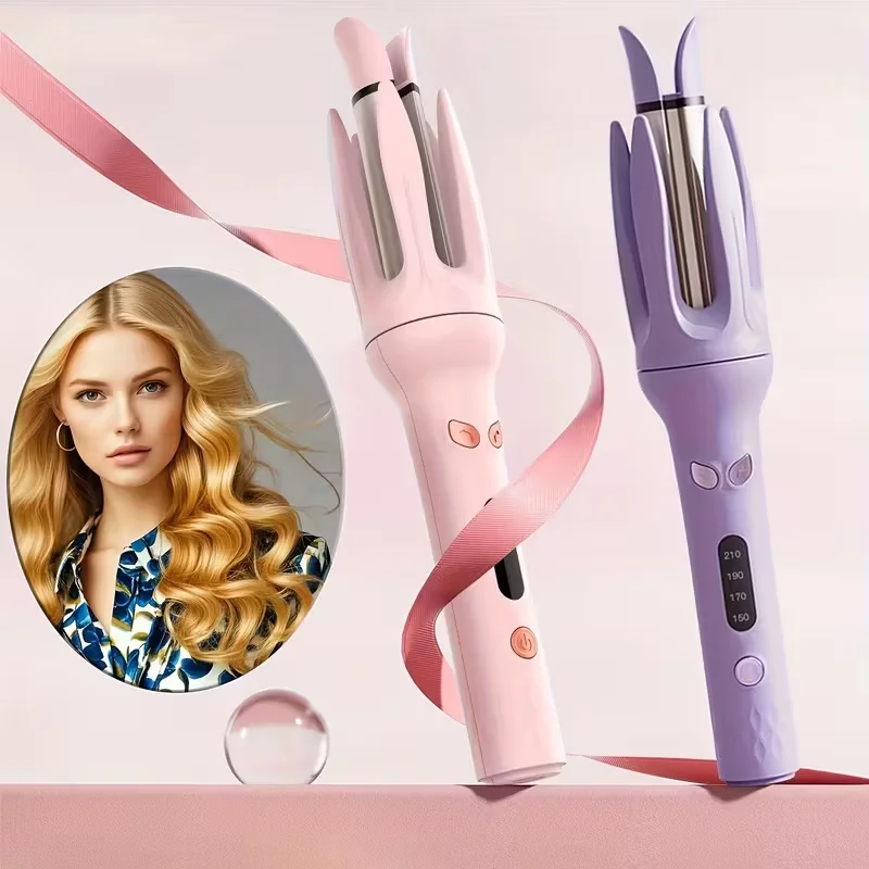 

Automatic Hair Curler 28mm Automatic Curling Iron with 4 Temperature Settings, Smart Timer and Auto Power-Off for Tangle