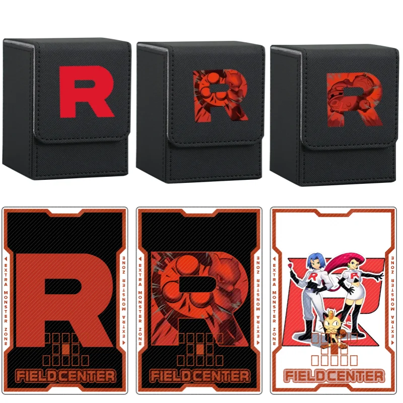 Кожаная-коробка-для-хранения-карт-pokemon-team-rocket-r-с-логотипом-Джесси-Джеймс-Мяут-полевой-центр-классическая-аниме-игра-игрушка-gfit