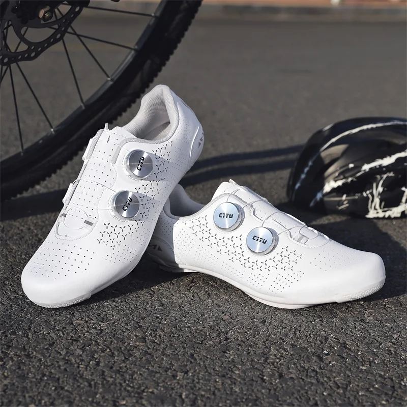 Herren Fahrradschuhe Radsport Schnellverschluss-Schuhe MTB Rennrad Unisex Profi-Rennschuhe Modische Gummi-Flachschuhe – Detail 6