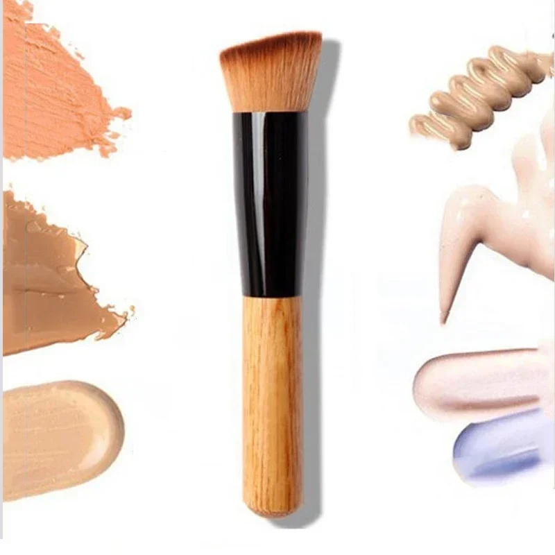 1Pc Foundation Concealer Borstel, Premium Contour Blusher Borstels, Vlekkeloze Make-Upborstel Voor Onder Het Oog Voor Het Mengen