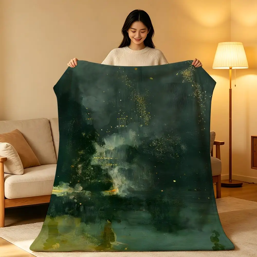 Artist Classic J-James McNeill Whistler Throw Soft Warm Flannel Blanket Lightweight for Sofa Bed Couch Travel Adults