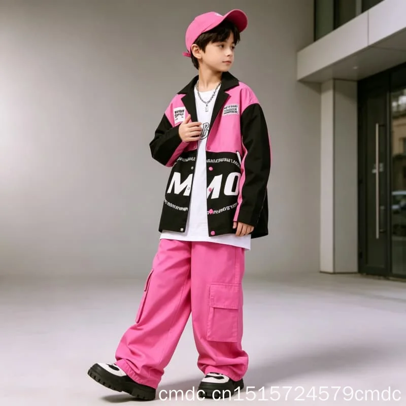 Modern Kpop Jazz Dance Outfit Girls Hip Hop Performance Clothing boy Catwalk Street Dance Clothes Fashion Stage