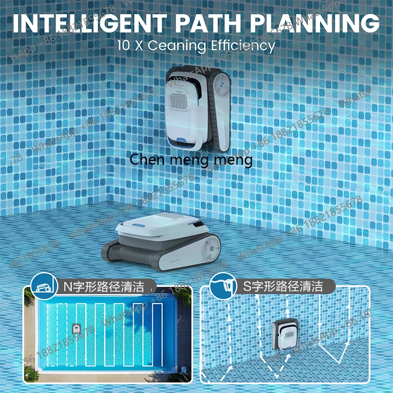 Máquina automática de succión de aguas residuales para piscina, robot de limpieza inteligente para piscinas, aspirador subacuático inalámbrico