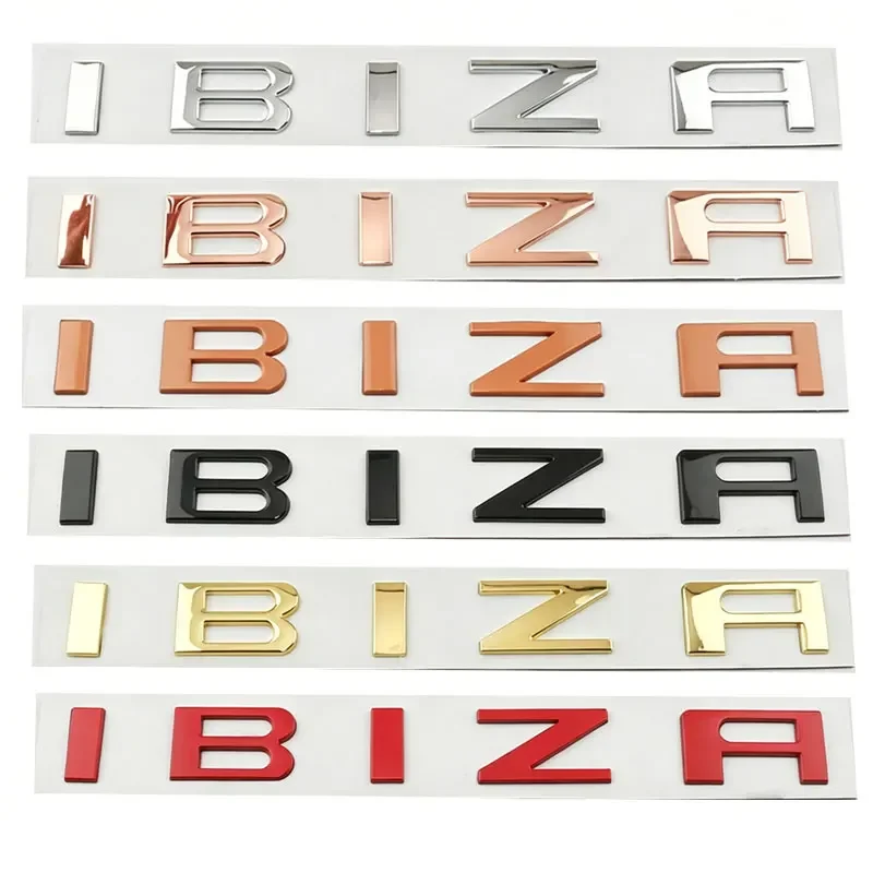 3D Metal IBIZA Car Letter Stickers Rear Trunk Badge Emblem For SEAT Ibiza FR TDI CUPRA Refit Tail Emblem Gloss Black Accessories